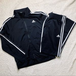 Adidas Zip up track jacket and matching pants YXL